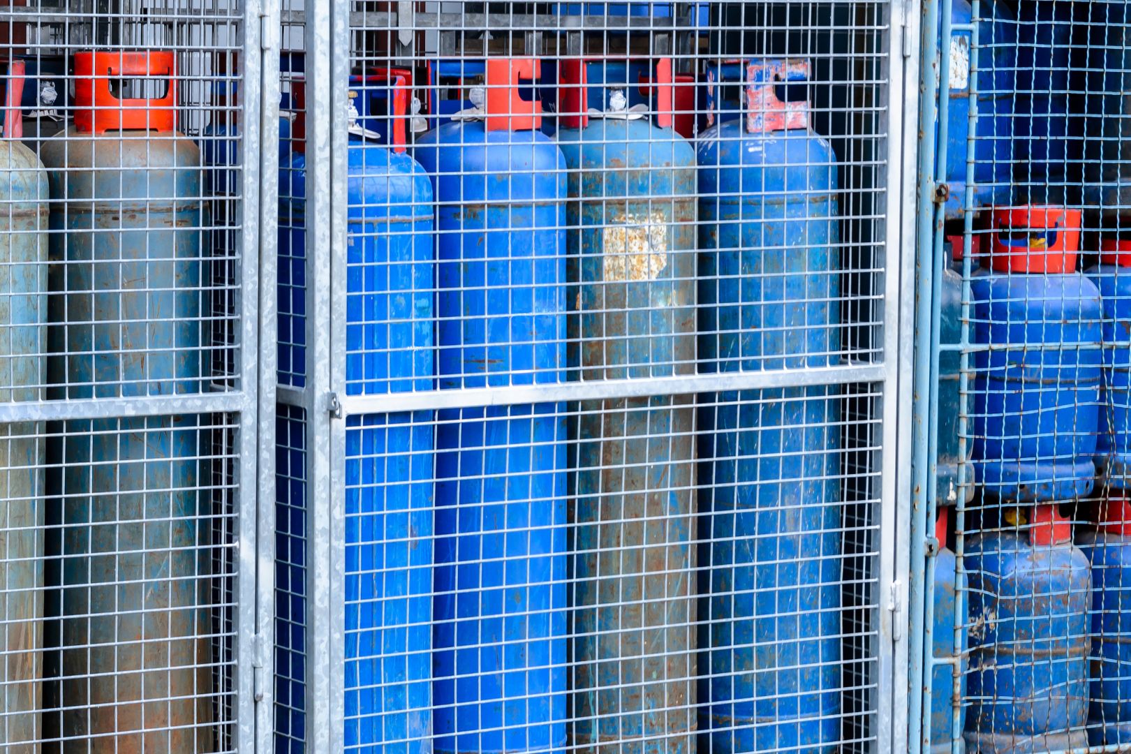 Armazenar botijao de gas com seguranca